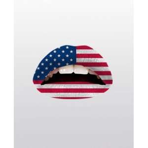  American Flag Temporary Lip Tattoo (3 per pack) 