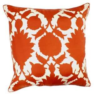   Paul Silk Twill Pillows   Orange/Brown Flock 22x 22