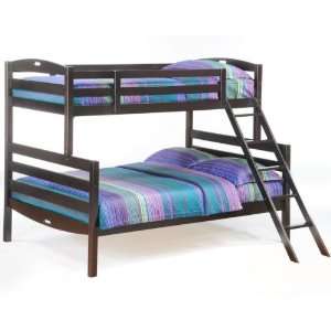  Sesame Twin / Full Bunk Bed (Dark Chocolate) (63.6H x 80 