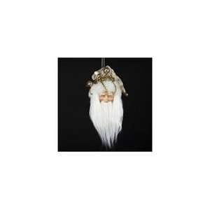  Pack of 6 Santa Claus Head Christmas Ornaments with Jingle 