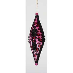   Red Leopard Print Glitter Finial Christmas Ornament: Home & Kitchen