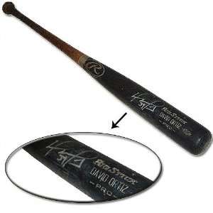  David Ortiz Game Used Autographed Black Big Stick Baseball 
