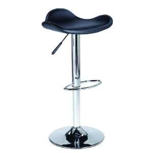  Euro Style Fabia Adj Bar Stool, Red/Chrm: Office Products