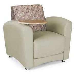  Interplay Single Tablet Chair Plum Back, Taupe Seat 