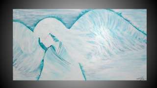90*50 Acrylbild Kunst Leinwand Malerei Deko Abstrakt Engel Angel 