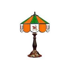  Miami Hurricanes MVP 14 Stained Glass Table Lamp: Home 