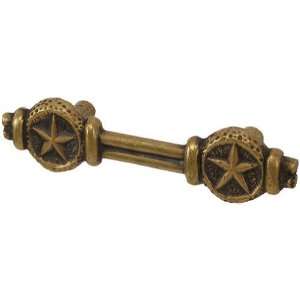  Waterwood hardware lone star pull   3 centers in antique 