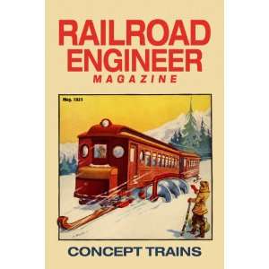   Engineer Magazine Concept Trains 24X36 Giclee Paper