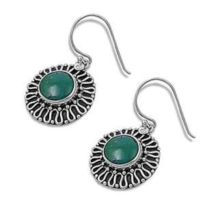   Free Sterling Silver Earrings Turquoise Fish Wire Earring: Jewelry
