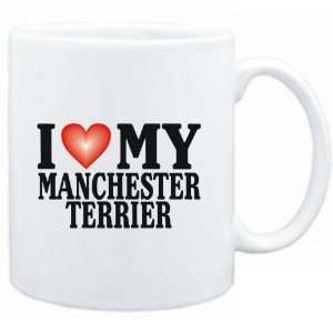 Mug White  I LOVE Manchester Terrier  Dogs  Sports 
