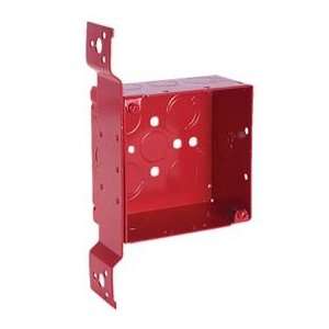  Hubbell 911 4 Square Box 4, 2 1/8 Deep, Painted Red, 1/2 