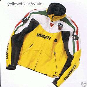 DUCATI Dainese Corse Fogarty Lederjacke Leather Jacket gelb NEU 