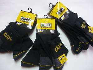 Paar CAT Caterpillar WORK Socken 41 45 Schwarz Arbeitssocken 