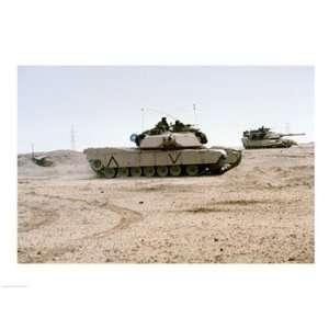  Kuwait: Two M 141 Abrams Main Battle Tanks 24.00 x 18.00 