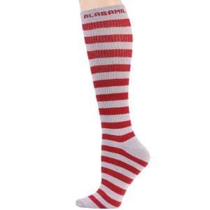  Crimson Gray Striped Knee High Socks:  Sports & Outdoors