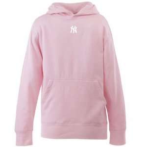   Yankees YOUTH Girls Signature Hooded Sweatshirt (Pink): Sports