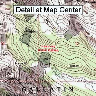  USGS Topographic Quadrangle Map   Cooke City, Montana 