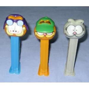  Pez Candy Dispenser   Garfield Characters   Three Dispensers 