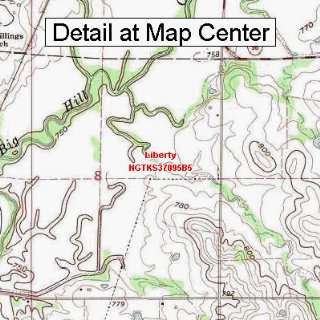 USGS Topographic Quadrangle Map   Liberty, Kansas (Folded/Waterproof 