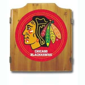  NHL Chicago Blackhawks Dart Cabinet includes Darts and 