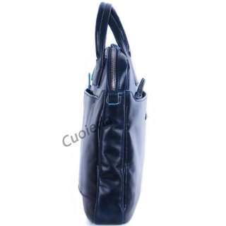 PIQUADRO Slim Briefcase CA2641B2/BLU2 Genuine Leather Blue New ITALIAN 