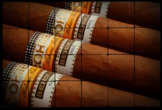 24x16 Cuban Cigars Cohiba Art Tiles for Smoke Room, Bar  
