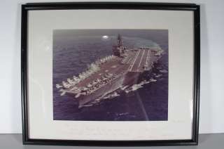 1980 USS CONNIE TAIL HOOK POINT & ADM RAMSEY PHOTO  