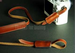 Real Leather shoulder strap for canon sony nikon olympus panasonic 