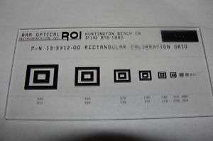 ROI Ram Optical OGP Rectangular Calibration Standard  