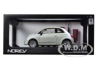 2009 FIAT 500C 500 PEARL WHITE CONVERTIBLE 1/18 DIECAST MODEL BY NOREV 
