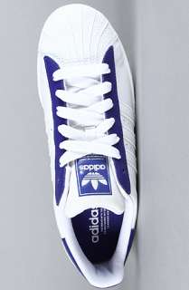 adidas The Superstar 2 Sneaker in White Prime Blue  Karmaloop 