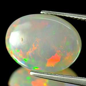 Unheated 7.43 Ct. Natural Multi Color Play Of Colour Opal Oval 