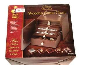 NIB Royal Games   Deluxe Wooden Game Chest  