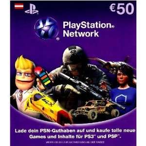 PlayStation Network Card (50 Euro) (Livecard PS3 und PSP) (Österreich 