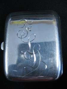 Kerr Art Nouveau Sterling Silver Cigarette Case or Card Case  