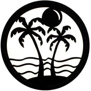19 1/4 in. Palm Trees Decorative Gate/Panel Insert FS009B at The Home 