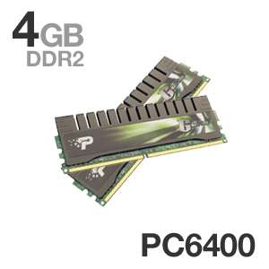 Patriot PGS24G6400ELK Gamer Series 4096MB PC6400 DDR2 Desktop Memory 