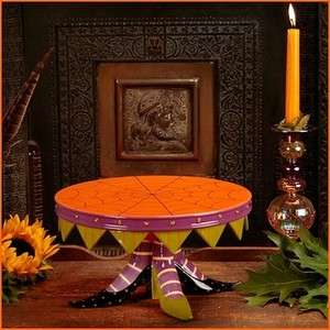 NEW Patience Brewster Halloween Witch High Heel Cake Plate New for 