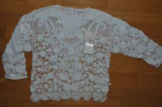 Lims Super Gorgeous Floral Hand Crochet Top, SIZE: S, M, L; COLORS 