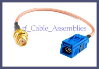 Fakra Jack C to SMA Jack pigtail Cable  