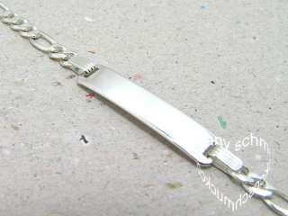 Silber Armband 18 cm mit Gravurplatte + Gravur (G4677)  