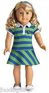 Lanies Rugby blue meet dress for 18 American Girl Doll NEW  