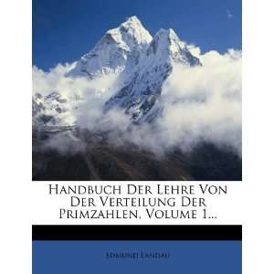   Der Primzahlen, Volume 1  Edmund Landau Bücher