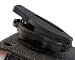 Luxus Ledertasche schwarz passend Nokia 5800 XpressMusic Flip Style 