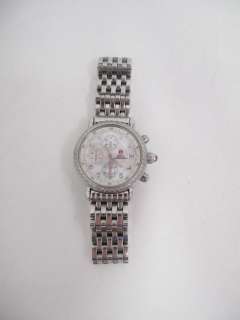 Michele Stainless Steel CSX Diamond Chronograph Mother of Pearl 71 
