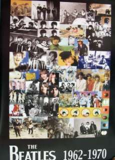 Beatles Collage Lennon Ringo McCartney 1962 1970 Poster Print Rare 