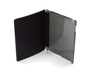 Black Magnetic Smart Cover w/Back Case for Apple iPad2 iPad 2 *B 