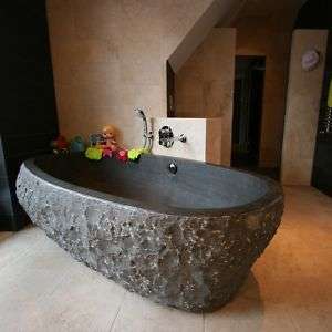 Freistehende designe Oval Badewanne aus Naturstein  