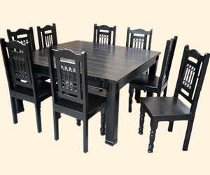   Solid Wood Square Dining Dinette Table & Chairs Set Furniture  
