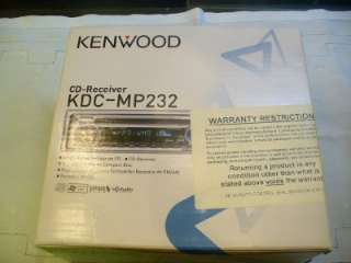 KENWOOD KDC MP232 CAR STEREO CD RECEIVER EUC *MUST SEE!*  